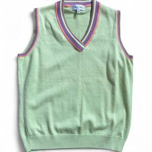 🍏 Sport Haley Pastel Green Sweater Vest (L) 100% Pima cotton